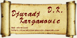 Đurađ Karganović vizit kartica